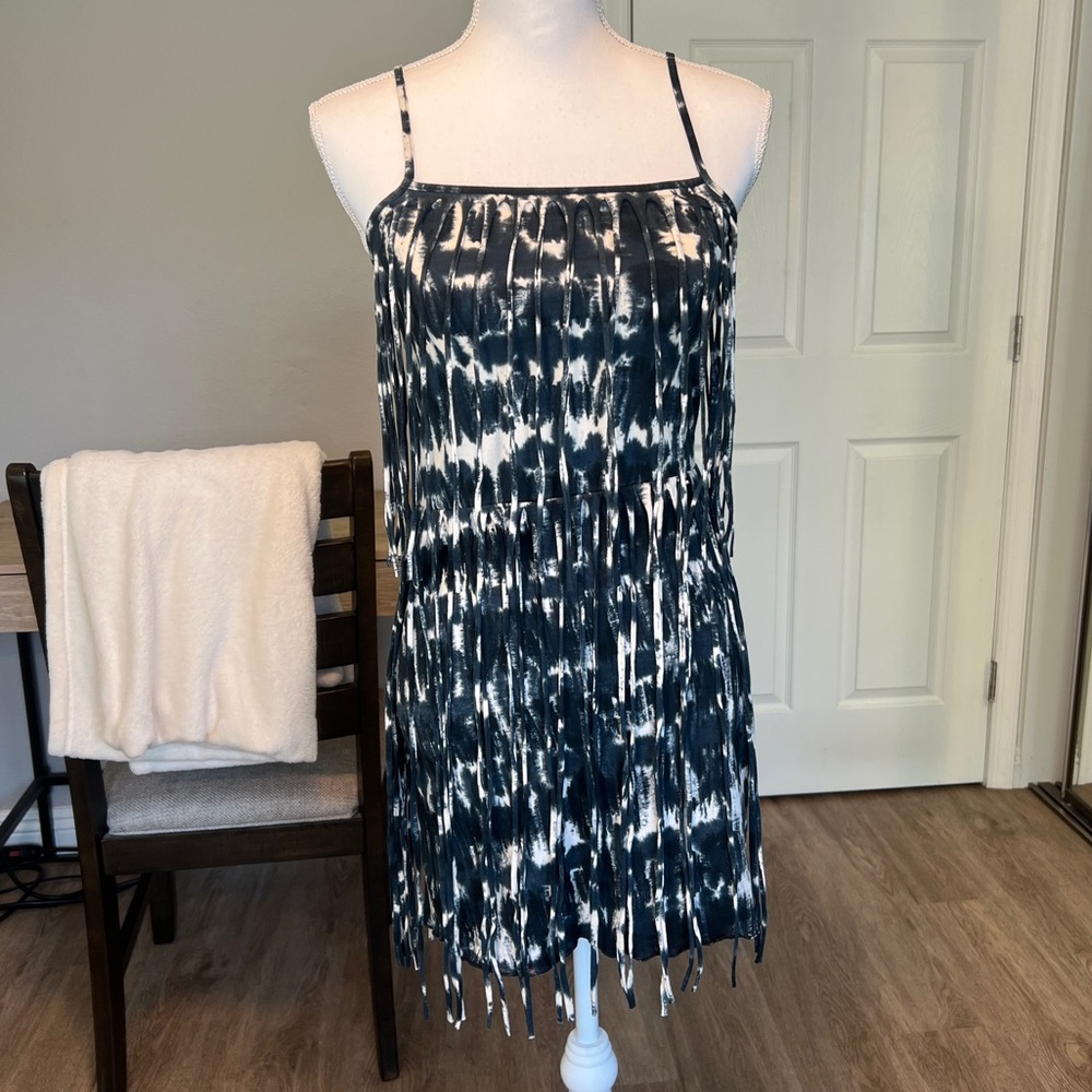 Stylestalker Tie Dye Fringe Festival Dress - Size S